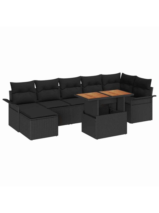 Aia diivanikomplekt padjaga 8 tk must