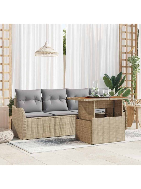 Aia diivanikomplekt 5 tk beež ja helehall 100 x 55 x 73 cm