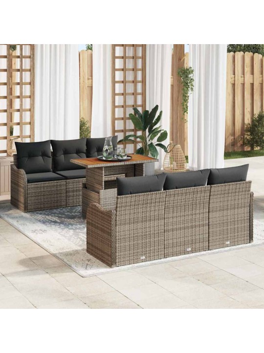 Aia diivanikomplekt padjaga 7 tk hall 100 x 55 x 73 cm