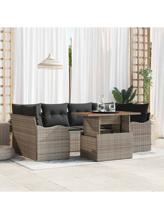 Aia diivanikomplekt padjaga 7 tk hall 100 x 55 x 73 cm