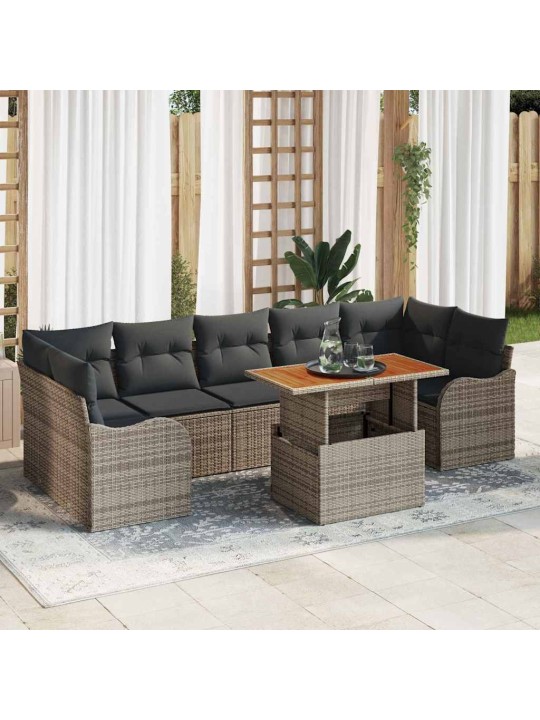 Aia diivanikomplekt padjaga 8 tk hall 100 x 55 x 73 cm