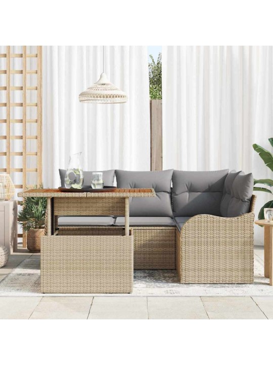 Aia diivanikomplekt 5 tk beež ja helehall 100 x 55 x 73 cm