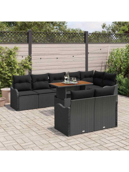 Aia diivanikomplekt padjaga 9 tk must 100 x 55 x 73 cm