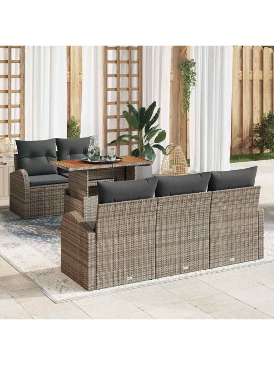 Aia diivanikomplekt padjaga 6 tk hall 100 x 55 x 73 cm