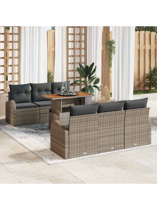 Aia diivanikomplekt padjaga 7 tk hall 100 x 55 x 73 cm