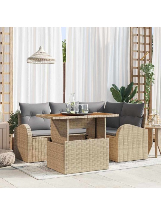 Aia diivanikomplekt 5 tk beež ja helehall 100 x 55 x 73 cm