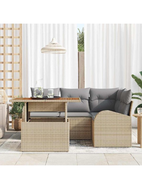 Aia diivanikomplekt 5 tk beež ja helehall 100 x 55 x 73 cm