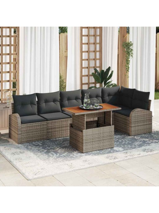 Aia diivanikomplekt padjaga 7 tk hall 100 x 55 x 73 cm