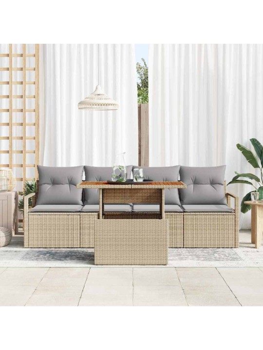 Aia diivanikomplekt 5 tk beež ja helehall 100 x 55 x 73 cm