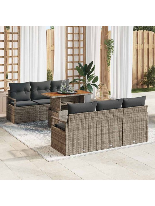 Aia diivanikomplekt padjaga 7 tk hall 100 x 55 x 73 cm
