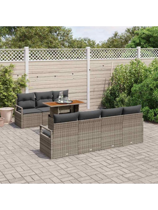 Aia diivanikomplekt 8 tk hall ja pruun 100 x 55 x 73 cm