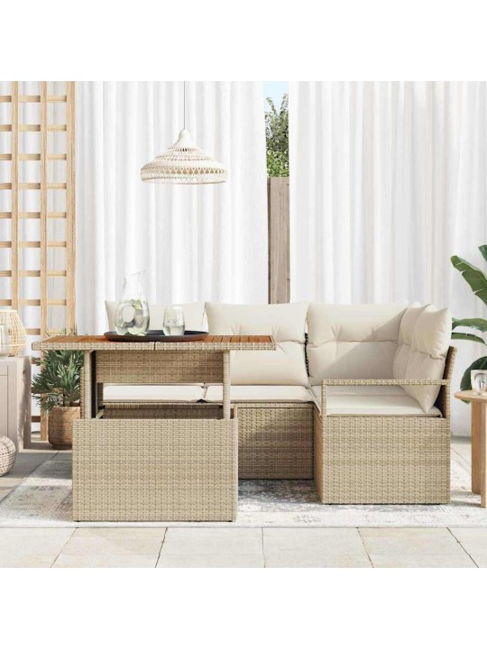 Aia söögilaudade komplekt 5 tk beez ja koor 100 x 55 x 73 cm