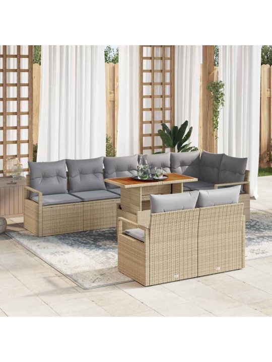 Aia diivanikomplekt padjaga 9 tk beež ja hall 100 x 55 x 73 cm