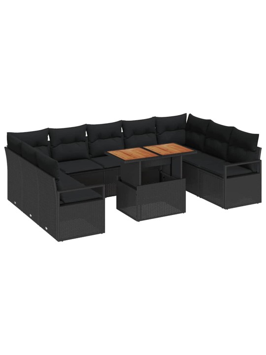 Aia diivanikomplekt 10 tk must ja pruun 100 x 55 x 73 cm