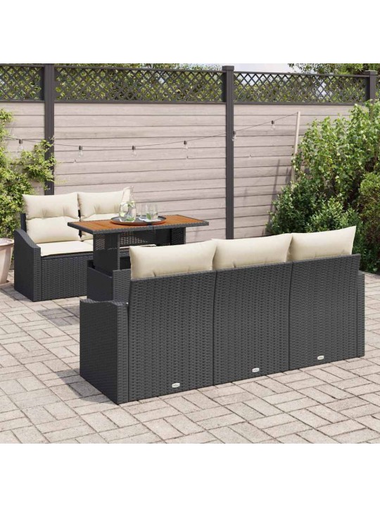 Aia söögilaudade komplekt must ja kreem 100 x 55 x 73 cm