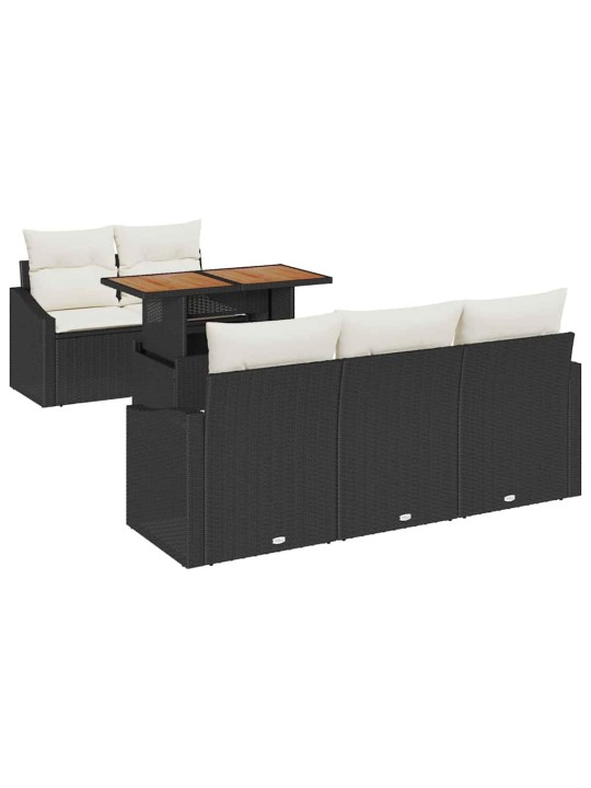Aia söögilaudade komplekt must ja kreem 100 x 55 x 73 cm