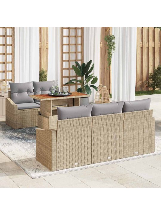 Aia söögilaudade komplekt padjaga beež ja hall 100 x 55 x 73 cm