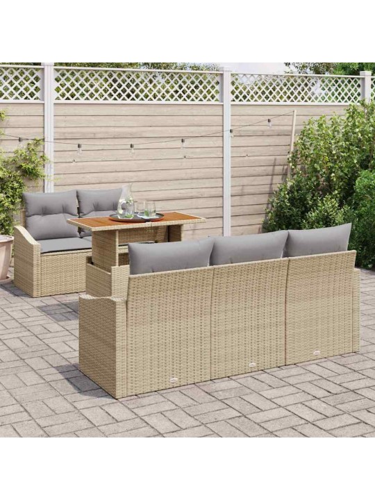 Aia söögilaudade komplekt padjaga beež ja hall 100 x 55 x 73 cm