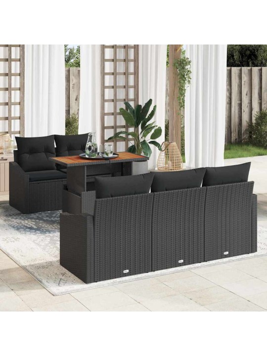 Aia söögilaudade komplekt must ja pruun 100 x 55 x 73 cm