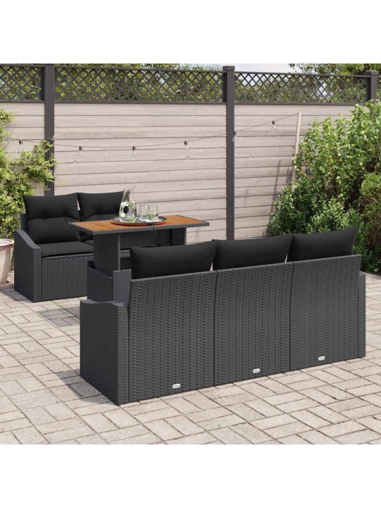 Aia söögilaudade komplekt must ja pruun 100 x 55 x 73 cm