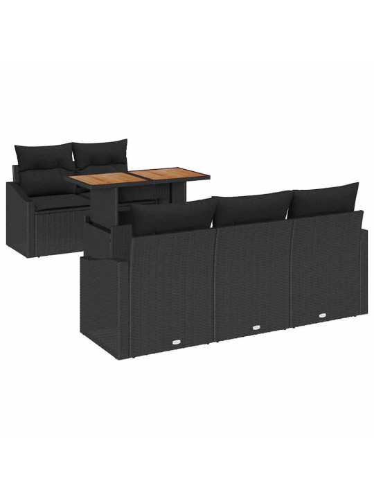 Aia söögilaudade komplekt must ja pruun 100 x 55 x 73 cm