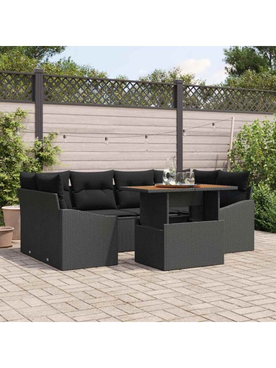 Aia söögilaudade komplekt must ja pruun 100 x 55 x 73 cm