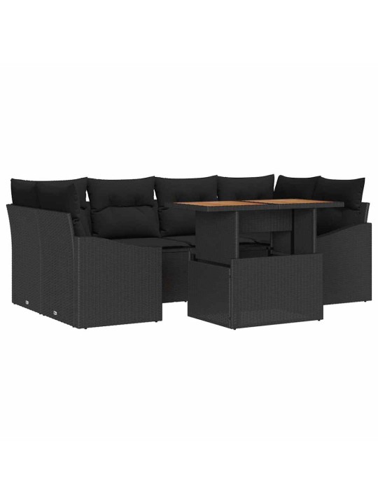 Aia söögilaudade komplekt must ja pruun 100 x 55 x 73 cm