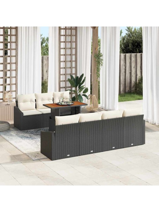Aia söögilaudade komplekt must ja kreem 100 x 55 x 73 cm