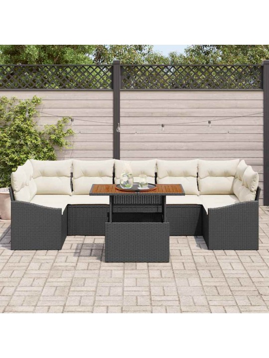 Aia söögilaudade komplekt must ja kreem 100 x 55 x 73 cm