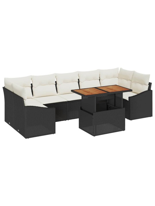 Aia söögilaudade komplekt must ja kreem 100 x 55 x 73 cm