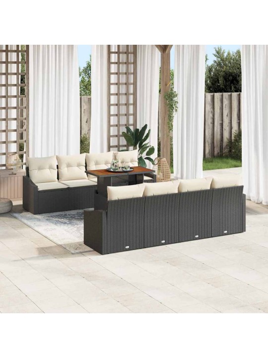 Aia söögilaudade komplekt must ja kreem 100 x 55 x 73 cm