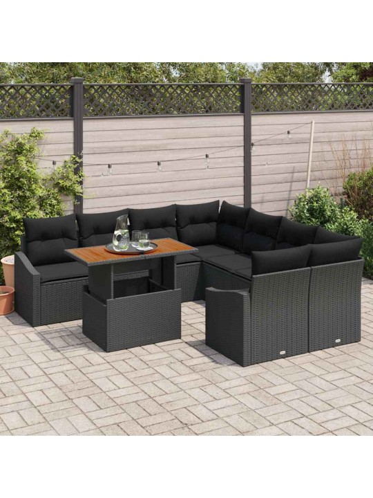 Aia söögilaudade komplekt must ja pruun 100 x 55 x 73 cm