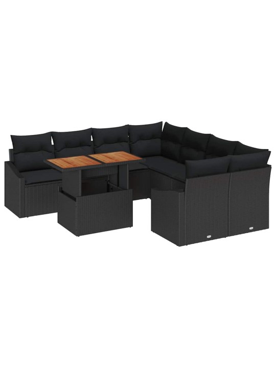 Aia söögilaudade komplekt must ja pruun 100 x 55 x 73 cm