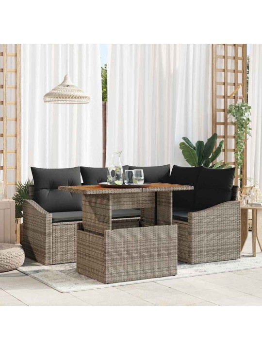 Aia söögilaudade komplekt hall ja pruun 100 x 55 x 73 cm
