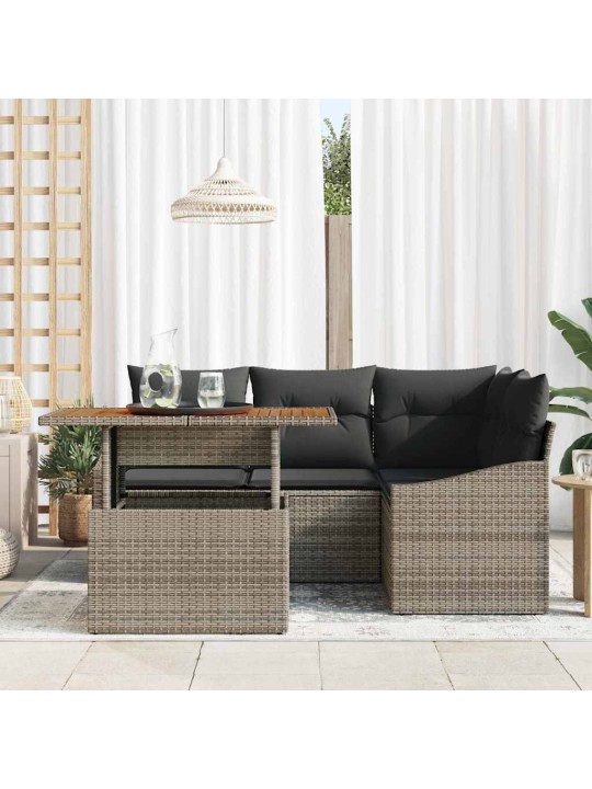 Aia söögilaudade komplekt hall ja pruun 100 x 55 x 73 cm