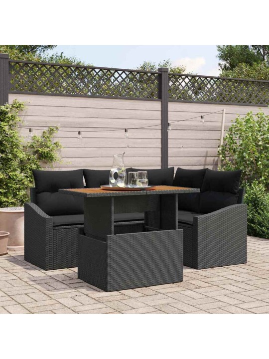 Aia söögilaudade komplekt must ja pruun 100 x 55 x 73 cm