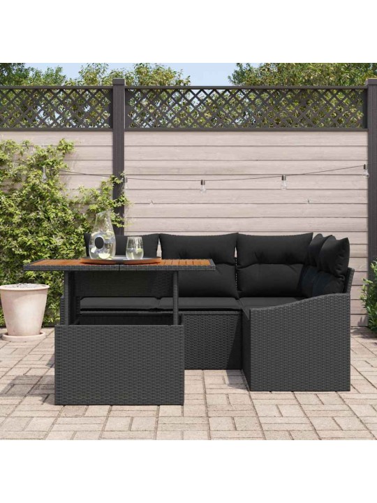 Aia söögilaudade komplekt must ja pruun 100 x 55 x 73 cm