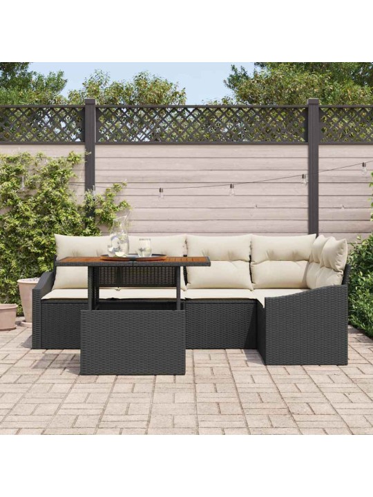 Aia söögilaudade komplekt must ja kreem 100 x 55 x 73 cm