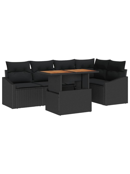 Aia söögilaudade komplekt must ja pruun 100 x 55 x 73 cm
