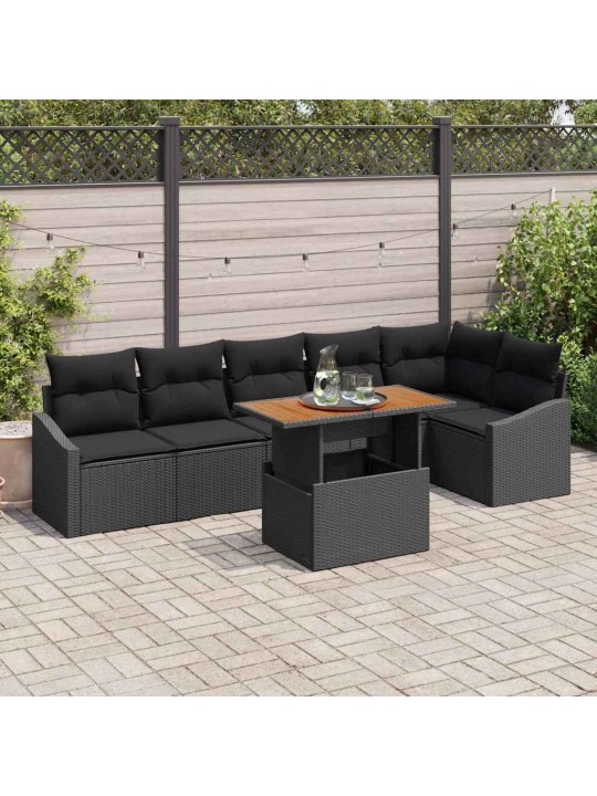 Aia söögilaudade komplekt must ja pruun 100 x 55 x 73 cm