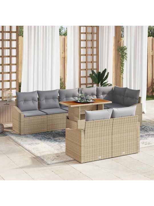 Aia diivanikomplekt padjaga 9 tk beež ja hall 100 x 55 x 73 cm