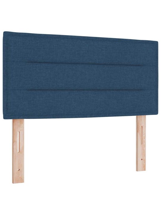 Voodiraam vedrumadratsiga peaga sinine 80 x 200 cm kangas