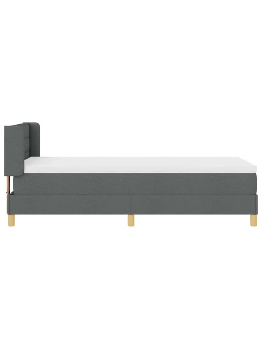 Voodiraam vedrumadratsiga tumehall 100 x 200 cm kangas