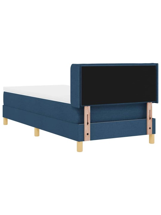 Voodiraam vedrumadratsiga peaga sinine 100 x 200 cm kangas