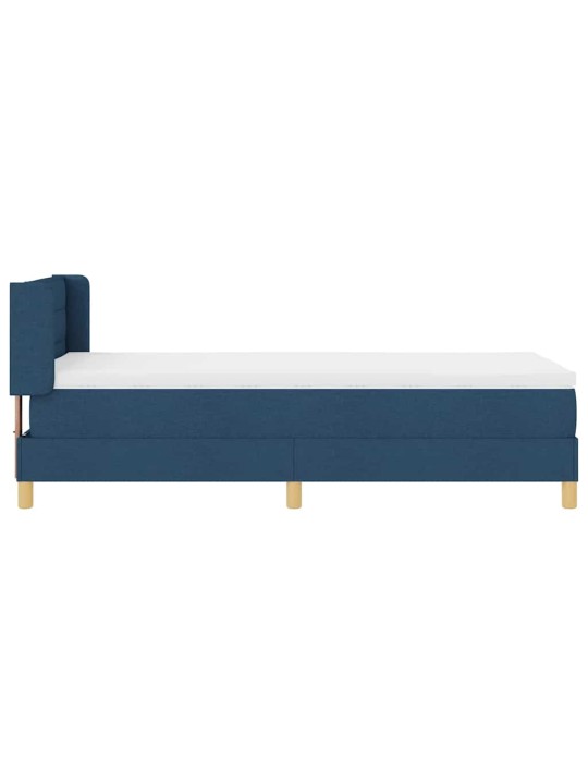 Voodiraam vedrumadratsiga peaga sinine 100 x 200 cm kangas