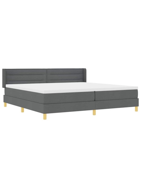 Voodiraam vedrumadratsiga tumehall 200 x 200 cm kangas