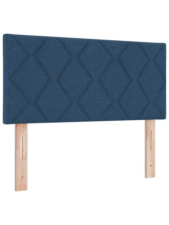 Voodiraam vedrumadratsiga peaga sinine 80 x 200 cm kangas
