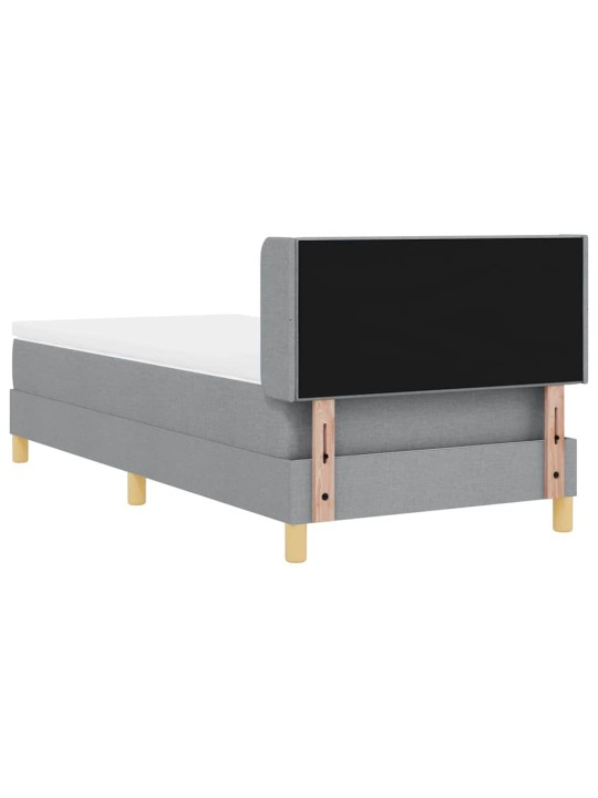 Voodiraam vedrumadratsiga helehall 100 x 200 cm kangas