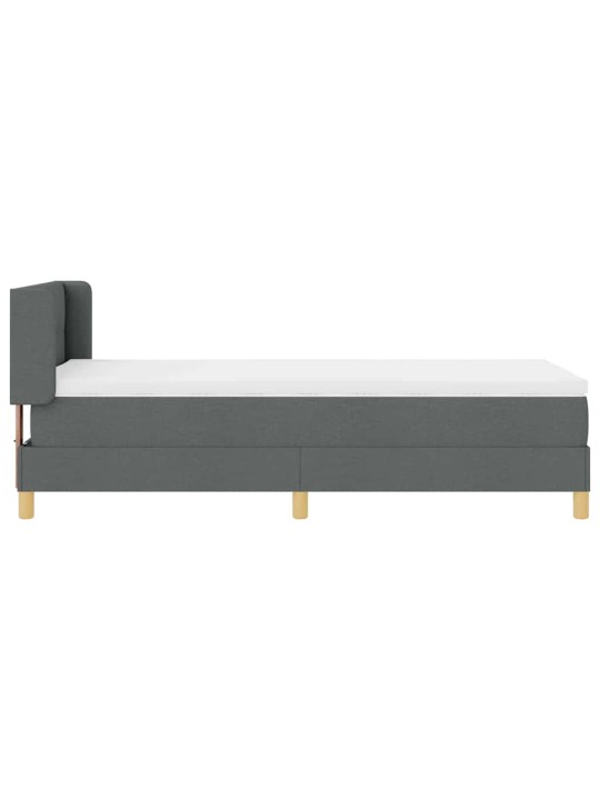 Voodiraam vedrumadratsiga tumehall 100 x 200 cm kangas