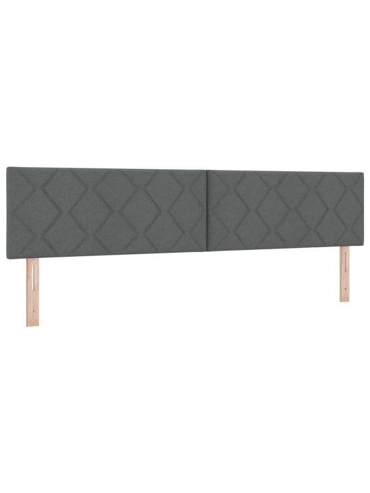 Voodiraam vedrumadratsiga tumehall 200 x 200 cm kangas